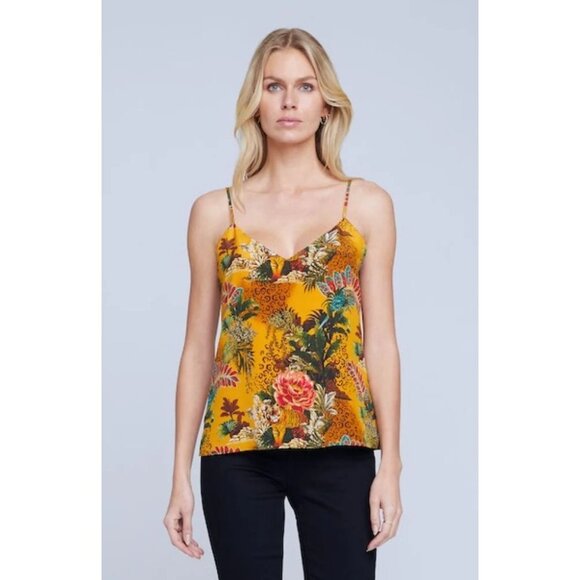 L'Agence Jane silk Top in Tiger Floral size XS NWOT - Picture 3 of 8